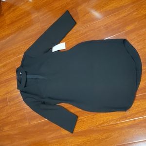 Black Plunging Bodycon Dress